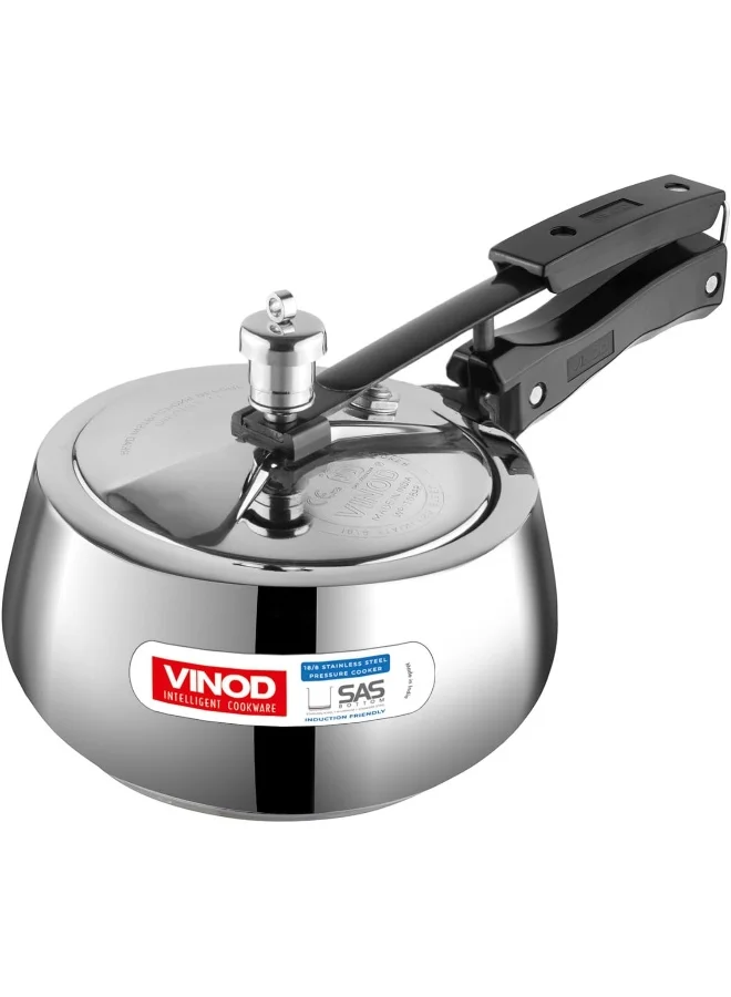 VINOD Europa Stainless Steel Pressure Cooker (Handi Shape, Induction Compatible, 3.5 L) 7q3wm