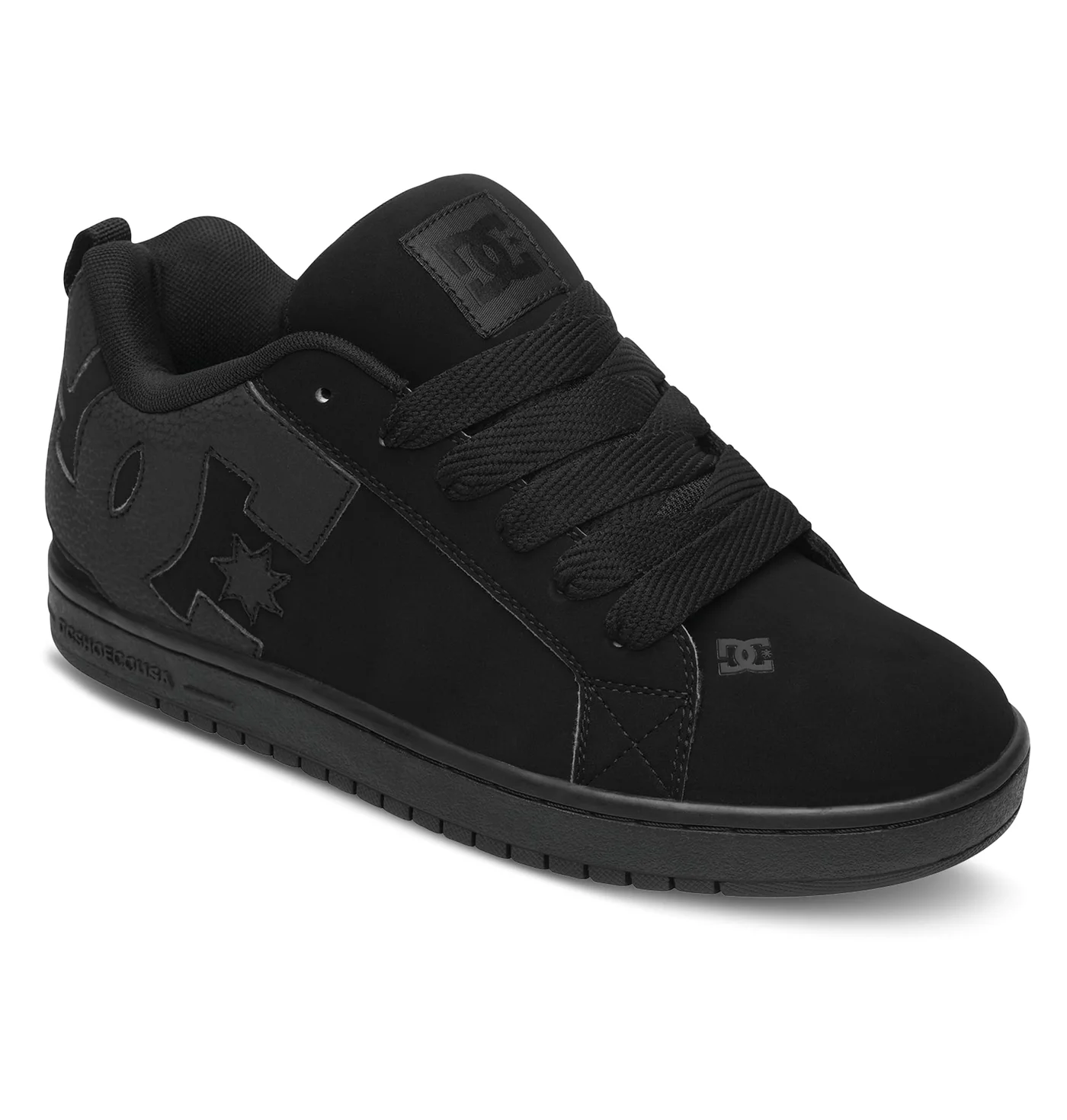 Premium Casual Skate Sneakers for Men Durable Leather Upper Comfortable Padded Collar (Black, 40.5 EU) yyhgp