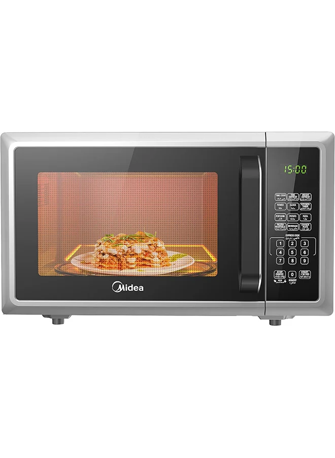 Midea Microwave Oven with Digital Touch Control and Grill Function (Silver, 25 L) praxm
