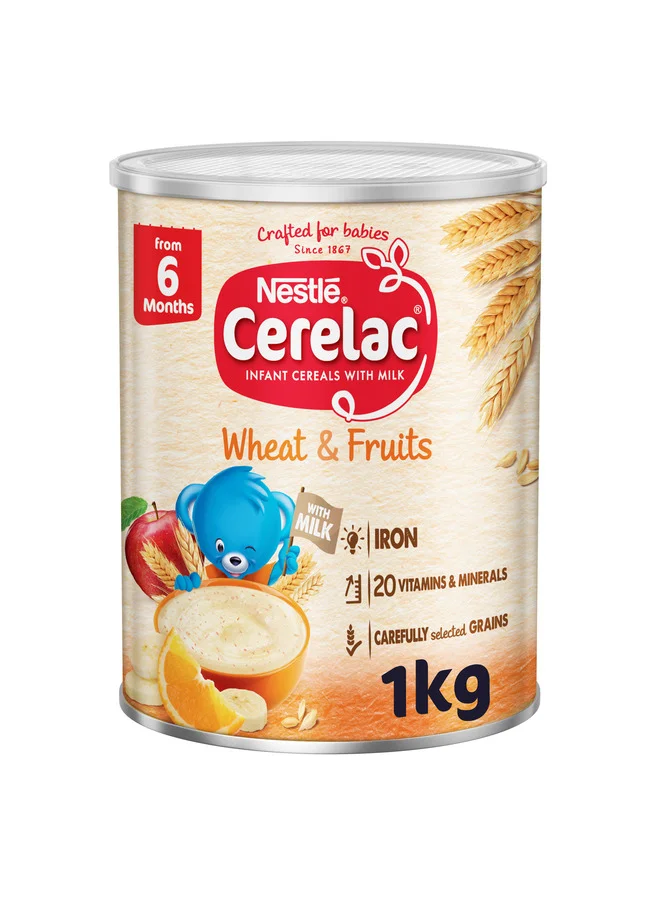 Cerelac Wheat and Fruits Cereal with Milk (Orange Flavor, 1000g) iu69n