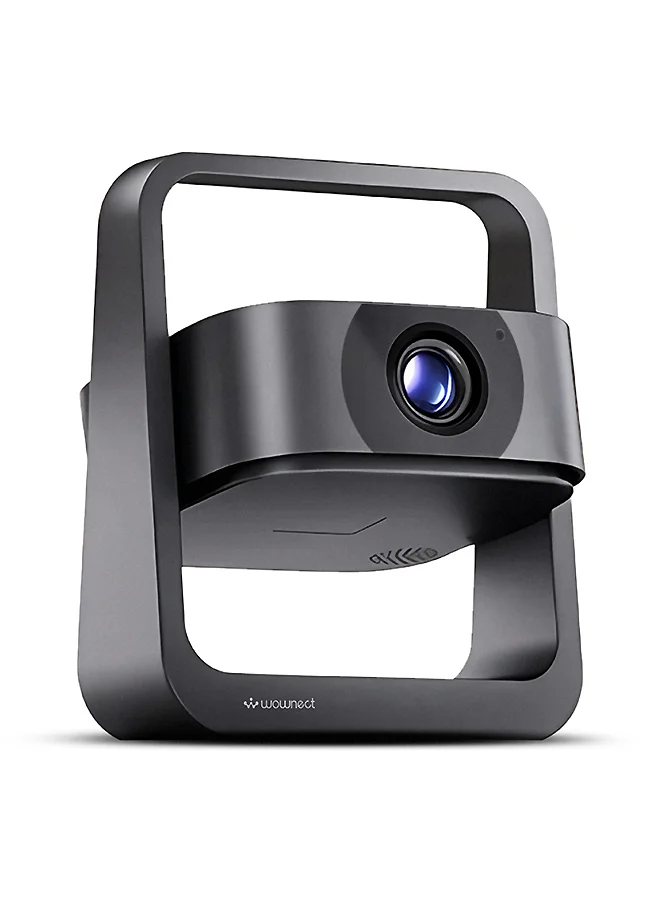 Wownect Portable Smart Projector Android 13.0 Wi-Fi Bluetooth Electric Focus (Black, 180 ANSI Lumens) 9focw