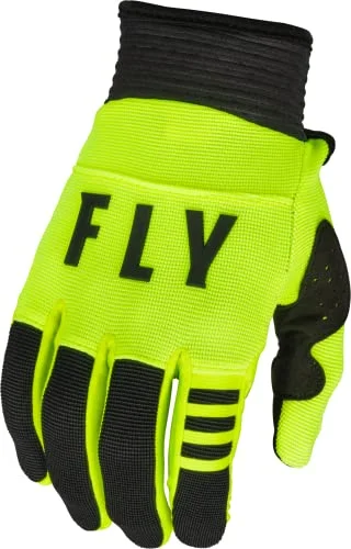 Premium Motocross Racing Gloves High-Visibility Protective Gear for Off-Road Riding (Hi-Vis Black, X-Small) wztgb