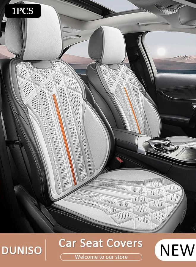 DUNISO Car Seat Cover Premium Breathable Fabric Protector (Universal Fit for Cars SUVs Trucks, 1 Piece) 9vlca
