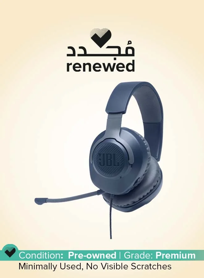 Premium Audio Over-Ear Wired Gaming Headphones High-Fidelity Sound with Noise-Canceling Microphone (Blue) gear7