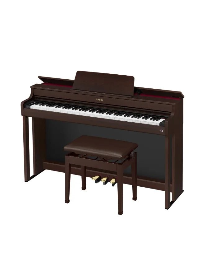 Premium Console Digital Piano Weighted Action Keyboard (Brown, Full-Size) tldr3