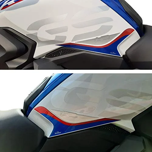 Premium 3D Resin Motorcycle Knee Side Protectors Scratch-Resistant Adhesive Decals for Adventure Touring Bikes (Set of 2) tqmq2