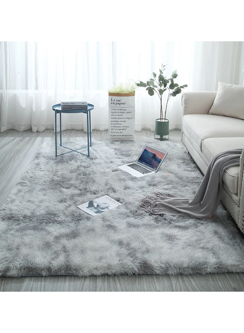 AUTOYSUR Soft Fluffy Shaggy Area Rug for Living Room and Bedroom (Grey, 160 x 230 cm) 73e2z