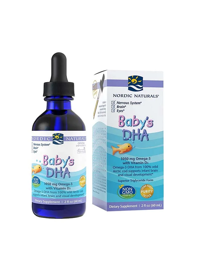 Nordic Naturals Baby DHA with Vitamin D3 Premium Omega-3 Supplement for Infants (60 mL) 8zkiu