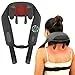 Premium Cordless Neck and Shoulder Massager with Heat 4D Deep Tissue Shiatsu Kneading Pillow for Full Body Relief (Grey, One Size) 9hq3r