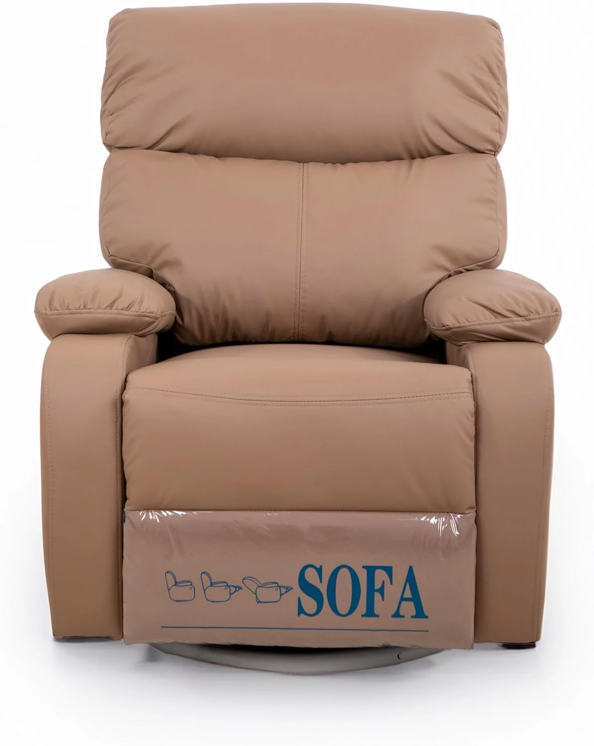 Premium Single Seater Manual Recliner Chair with 360¡ã Swivel and Rocking Function (Mocha, 1 Seater) yydqe