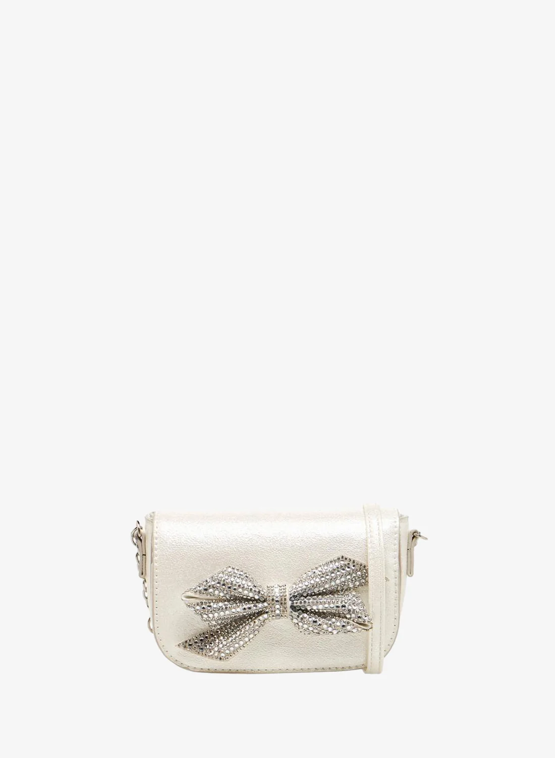 Flora Bella Embellished Bow Crossbody Bag with Elegant Chain Strap (One Size) c4jhs