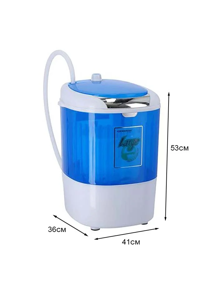 Olsenmark Semi Automatic Washing Machine 170W Compact Laundry Appliance (Blue/White, 5.5kg) 1lsfe