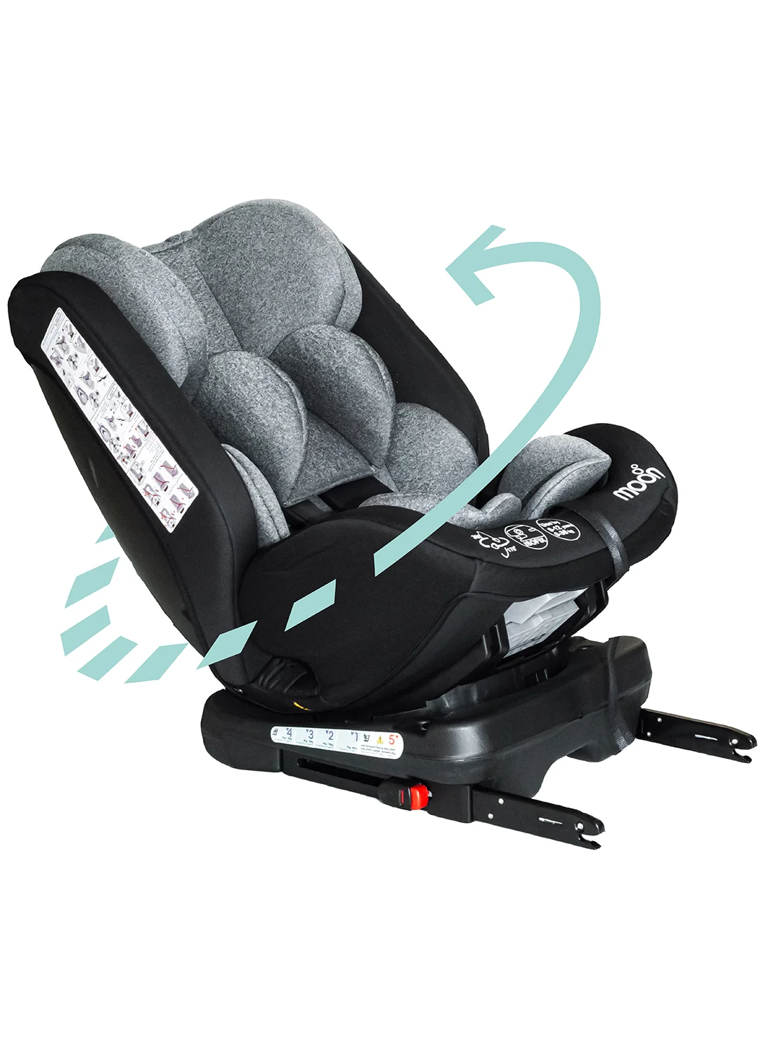 Moon Rover 360¡ã Rotating Convertible Baby Car Seat (Group 0+/1/2/3, 0m¨C12y, ISOFIX, Black) u1cpp