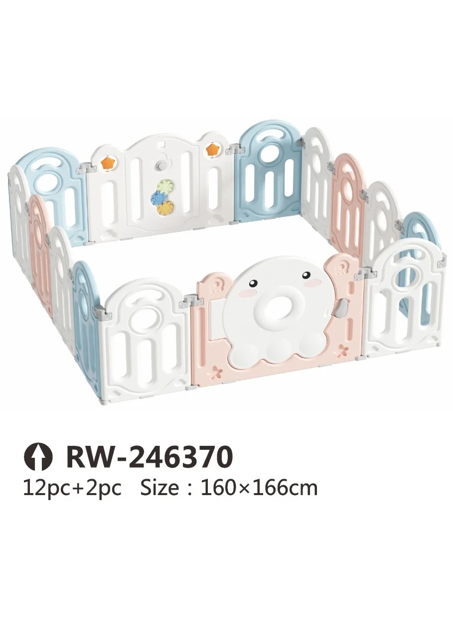 RBW TOYS Baby Playpen Activity Centre Safety Playard for Toddlers (Multicolor, 160x160cm) 8jo7y