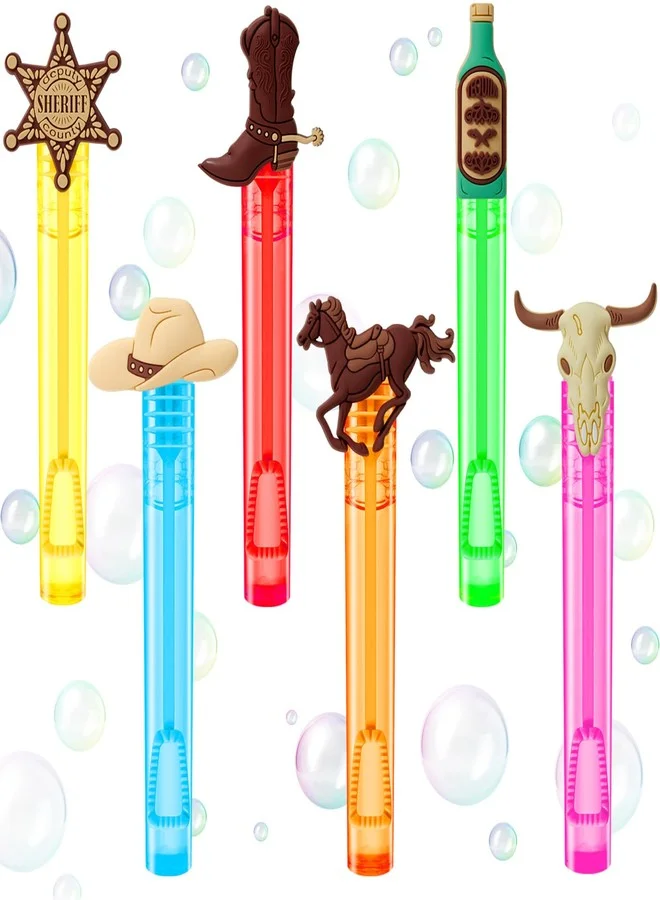 Winrayk Western Cowboy Bubble Wands Party Favors Set (Multicolor, 24-Pack) 3yc48