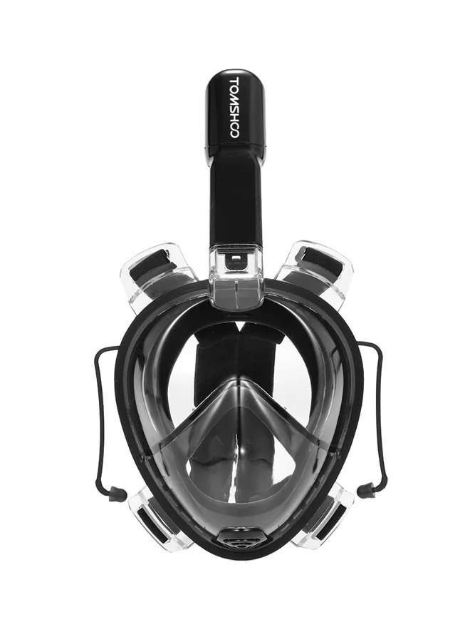 TOMSHOO Panoramic Full Face Snorkel Mask with Camera Mount (Adult, One Size) g7pdw