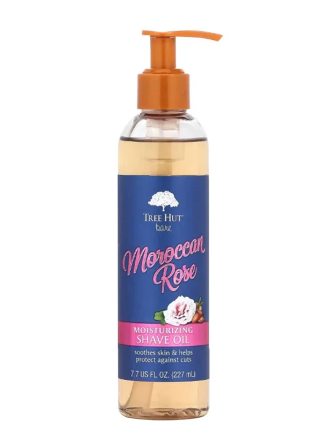 Tree Hut Moroccan Rose Moisturizing Shave Oil Premium Hydrating Formula for Smooth Skin (236 mL) 4kp2b