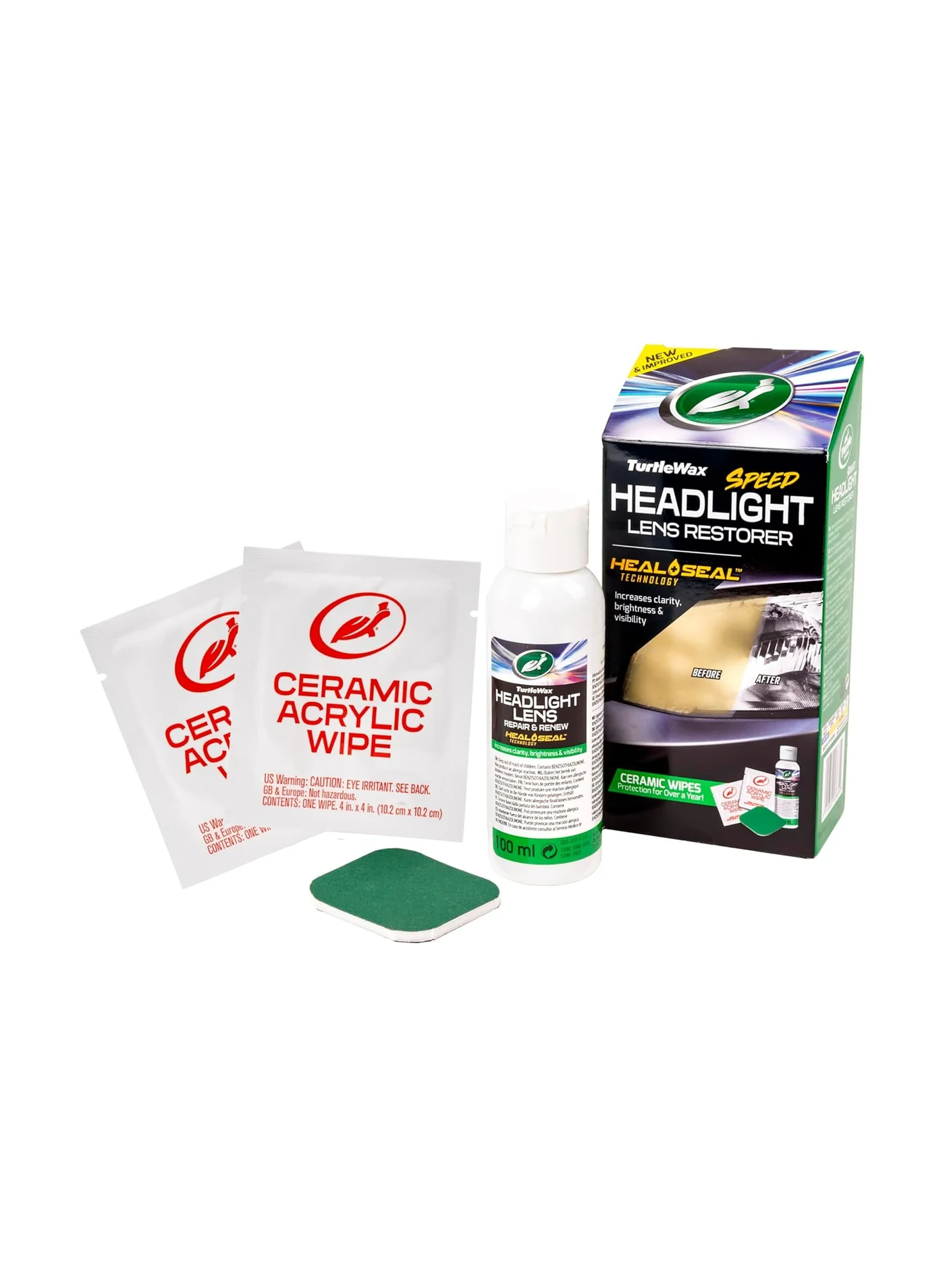 Premium Car Headlight Restorer Kit Professional Lens Polish and Clarity Cleaner (295 mL) ehuiz