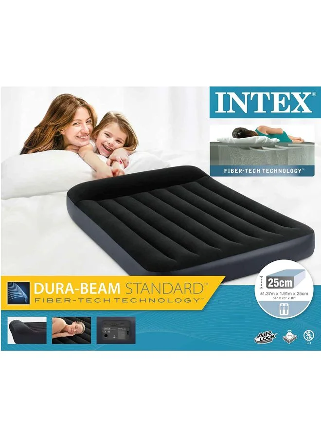 Premium Fiber-Tech Airbed with Built-in Electric Pump (Full Size, 191 x 137 x 25 cm) l05rz