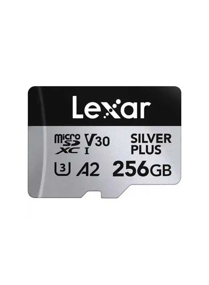 Professional UHS-I microSDXC Memory Card High-Speed Data Storage (Silver, 256 GB) 41gsk