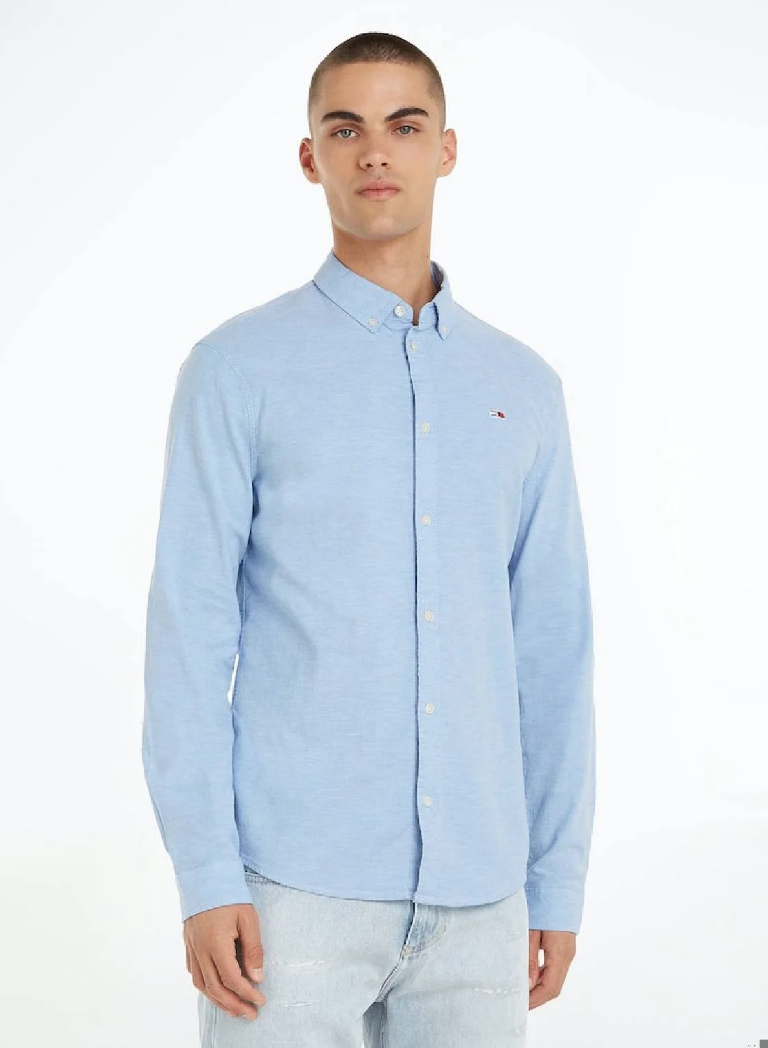 Premium Stretch Oxford Slim Fit Casual Shirt for Men (Solid Color, Medium) nrr8q
