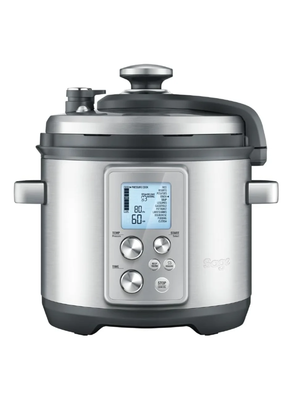 Premium Multi-Function Pressure Cooker and Slow Cooker with Saut¨¦ and Steam Settings (Stainless Steel, 6L) bi3kd