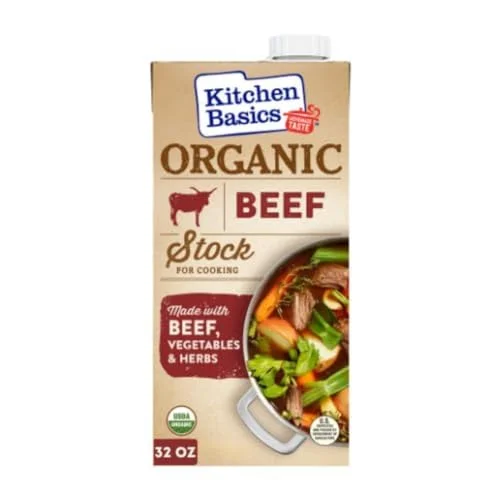 Organic Beef Stock Premium Cooking Liquid Rich Flavor Base for Soups and Stews (946 mL) ct8m2