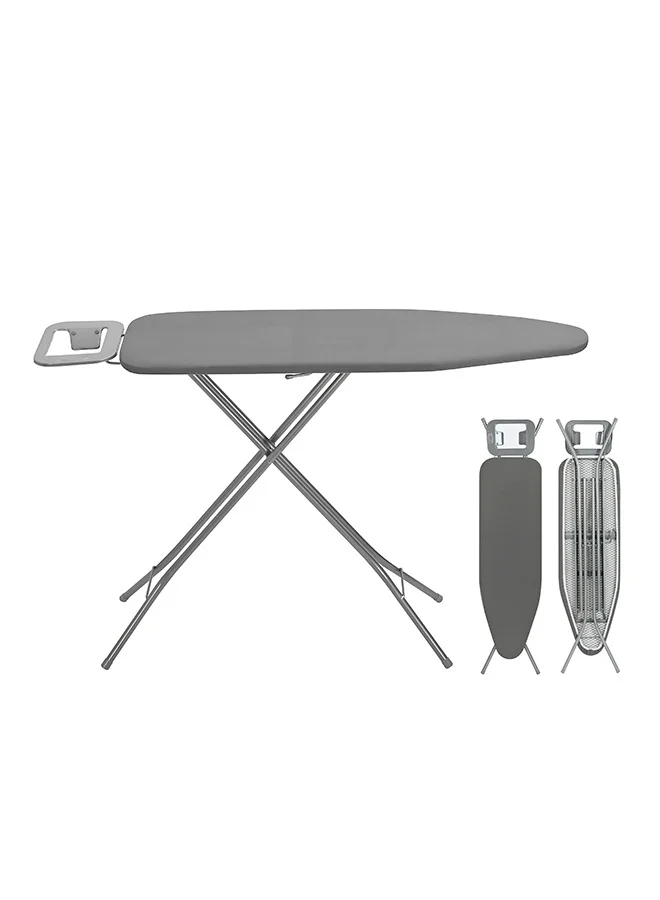 Premium Ironing Board Foldable Metal Surface (Dark Grey, 140x33 cm) 87q1n
