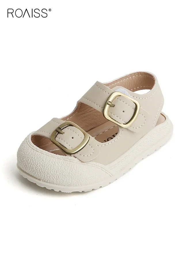 Roaiss Toddlers Summer Sandals, Unisex Breathable Lightweight Comfort Shoes with Velcro Closure and Non-slip Sole (15 cm) ifczj