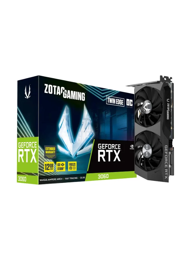 ZOTAC Gaming Graphics Card RTX 3060 Twin Edge OC 12GB GDDR6 192-bit PCIE 4.0 High-Performance GPU for Desktop PC epcu6