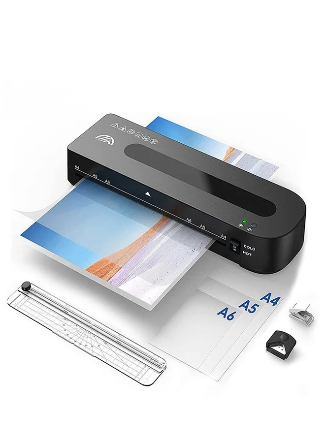 FN A4 Thermal Laminator Machine 5-in-1 Office Document Laminating System with Paper Trimmer and Corner Rounder (30 Laminating Pouches Included) 0spoc