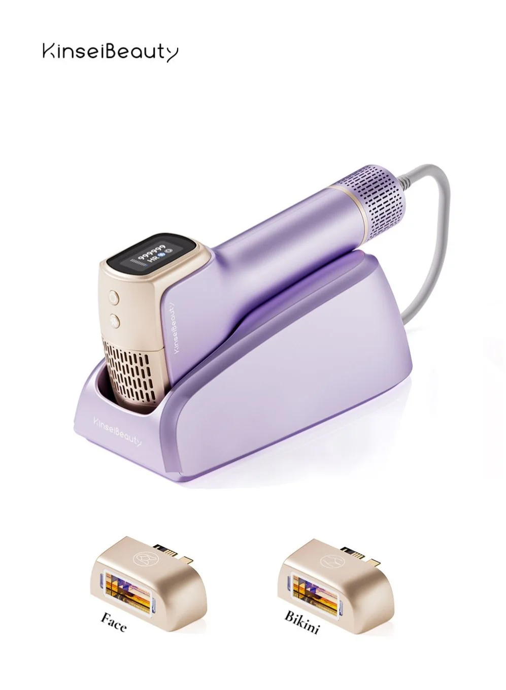 KinseiBeauty T36 IPL Hair Removal Device with Ice Cooling and Intelligent Skin Tone Recognition (10 Energy Levels, 999,999 Flashes, Full Body Use) cvbxo