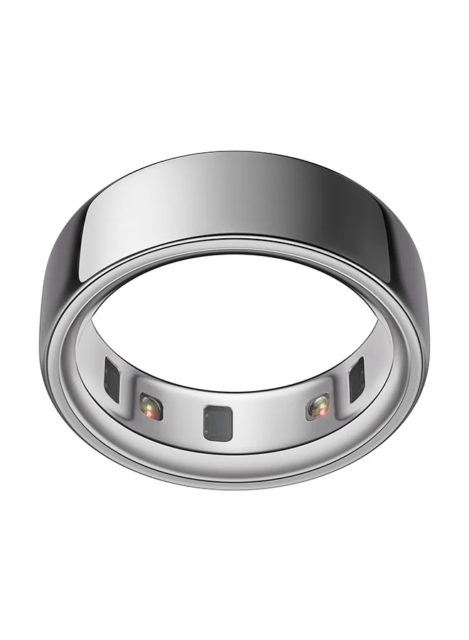 Premium Smart Health Tracking Ring (Silver, Size 4) hm8jw