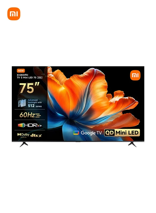 Smart 75-inch Mini LED 4K UHD Smart TV with HDR10+ and 120Hz Game Boost (Black, 190.5 cm) 2cec1