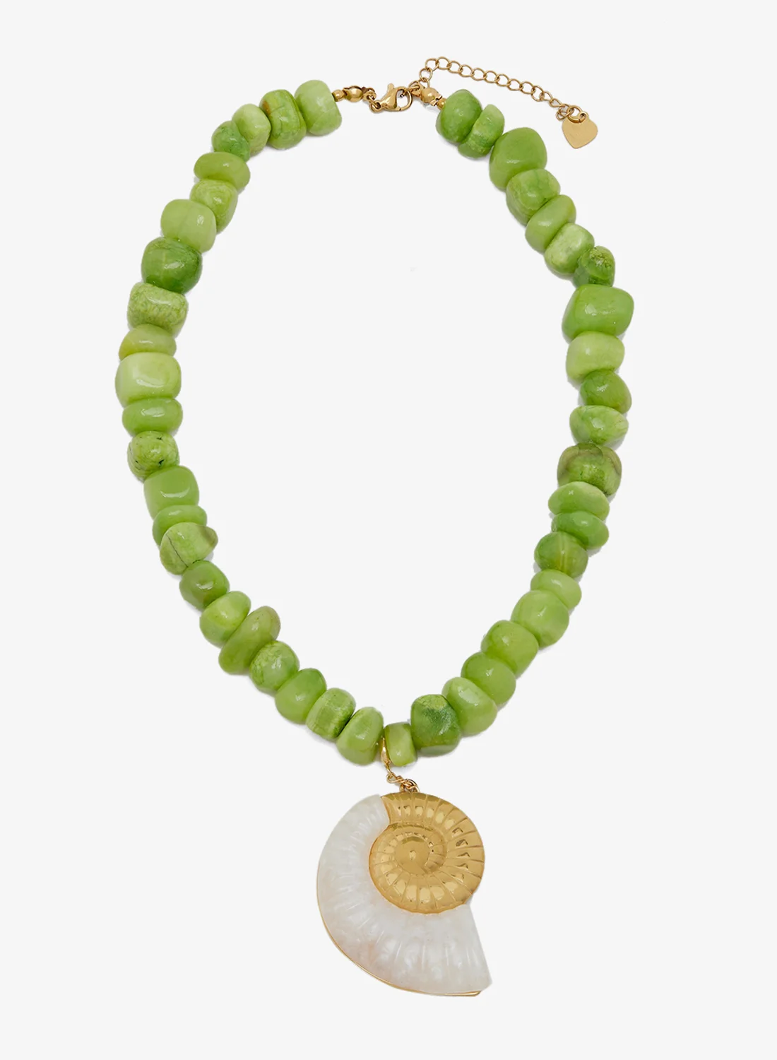 ELLA Resin Beaded Necklace with Shell Charm Premium Handmade Jewelry for Women y9t5m