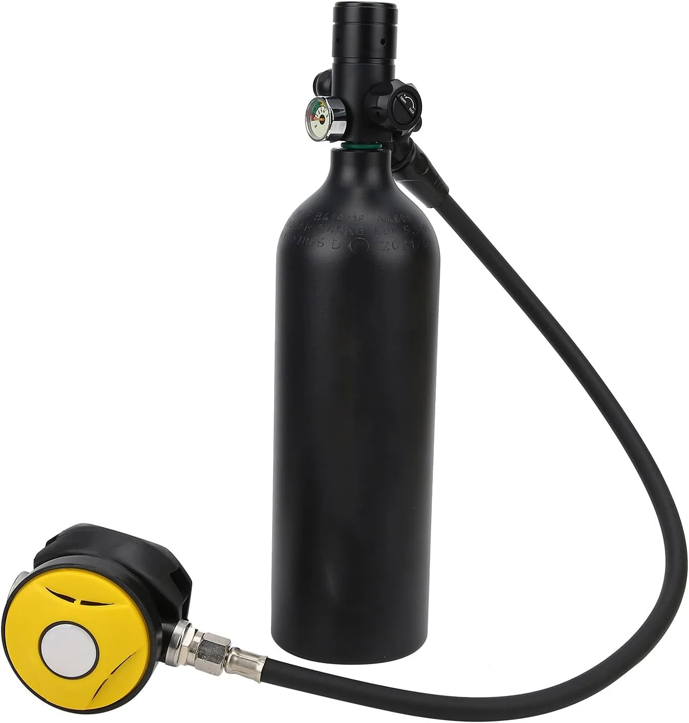 Cheekyglo Portable Diving Oxygen Tank Set with Luminous Pressure Gauge (1L) ylcea