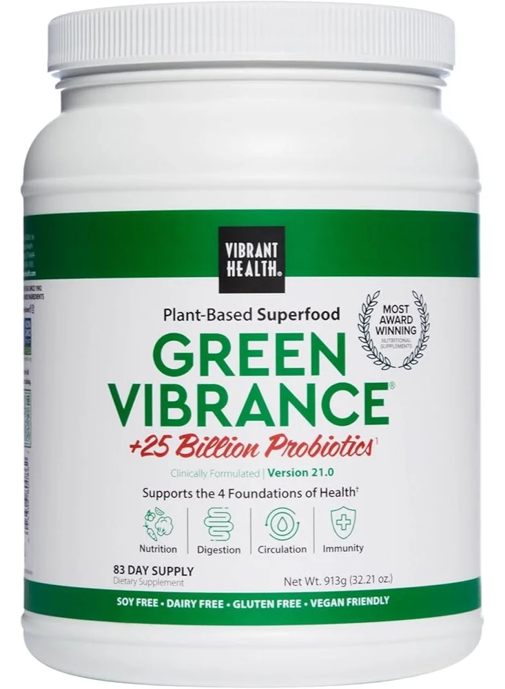 Vibrant Health Green Vibrance SF Powder Premium Superfood Blend (340 g) thdjz