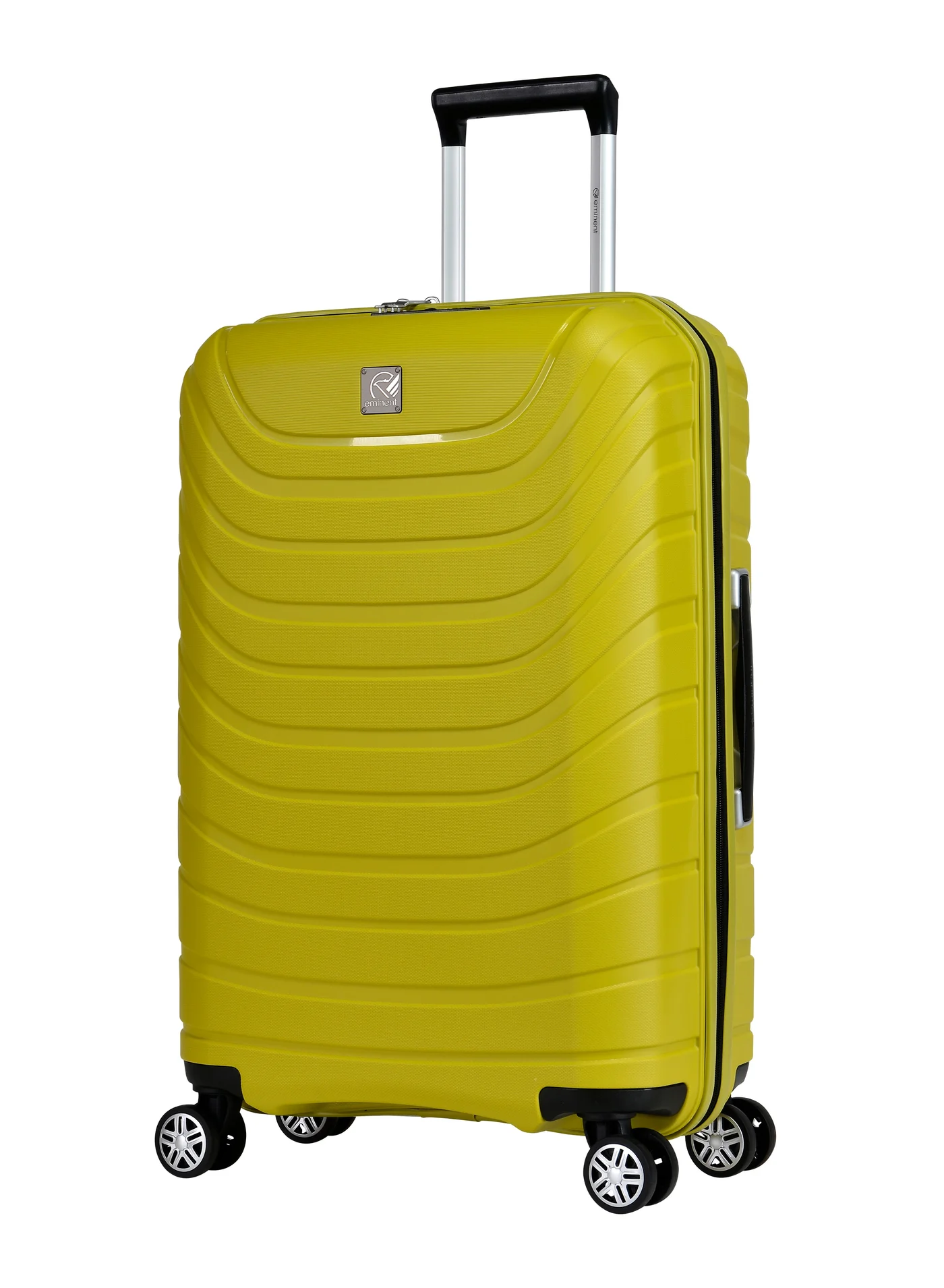 Eminent Hard Case Travel Luggage Trolley Lightweight Polypropylene Suitcase with TSA Lock and 360 Spinner Wheels (Chartreuse, 65 cm) h0dmb