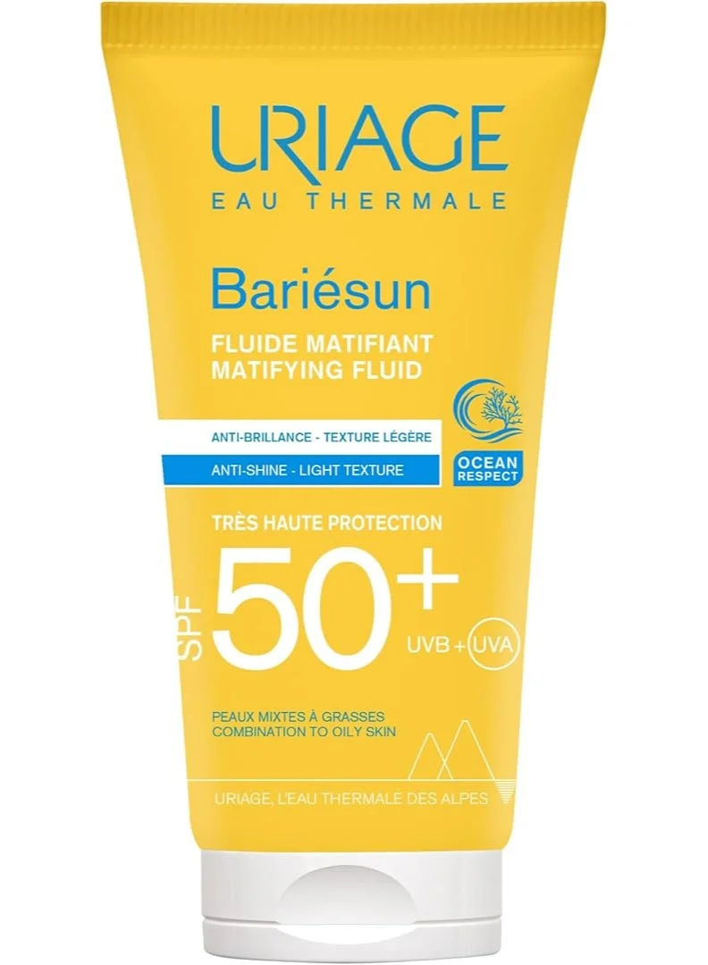 Uriage Bariesun Mattifying SPF 50 Plus Sunscreen Fluid for Oily and Combination Skin (50 mL) wlbgb
