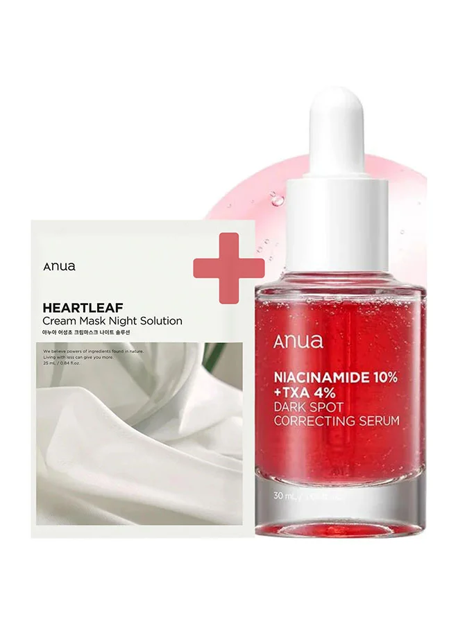 Anua Evening Skin Perfection Set Niacinamide Serum and Heartleaf Night Cream (55 mL) 7sqks