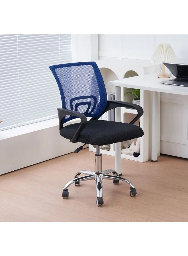 Danube Home Herald Ergonomic Office Chair (High Back, Blue/Black, Metal Frame, 1-Seater) wple8