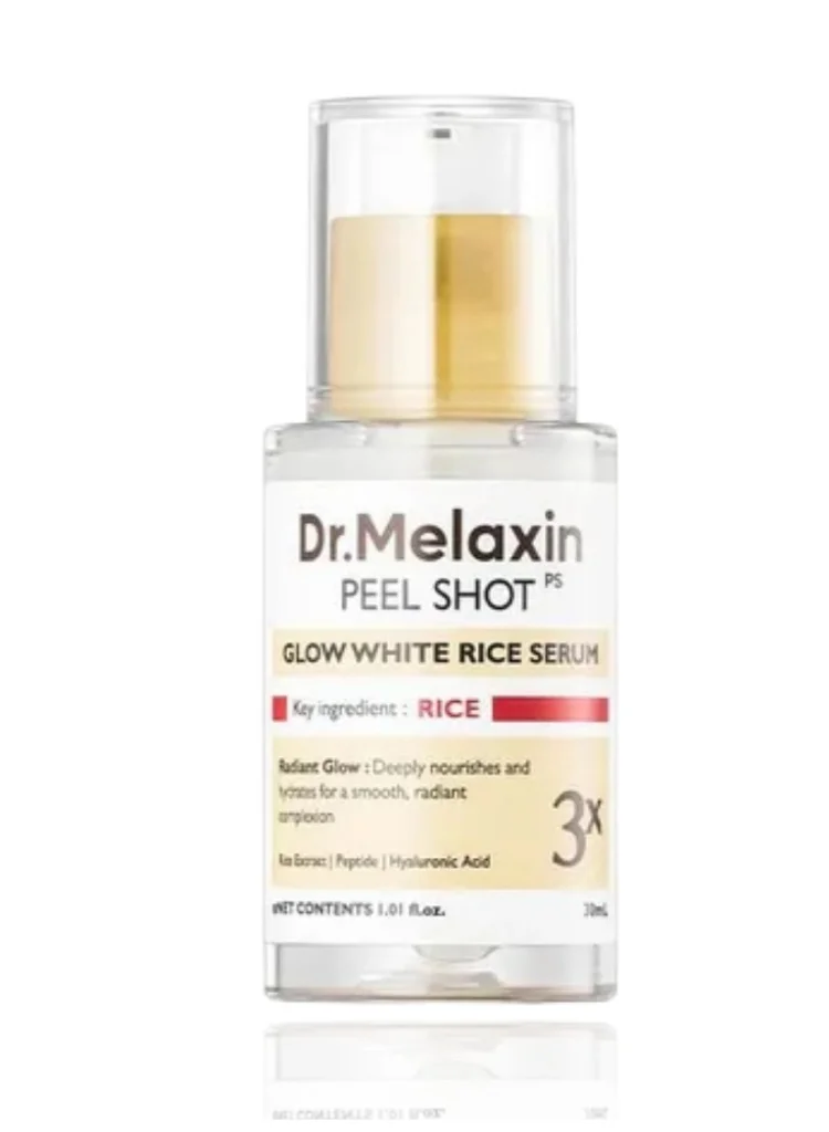 Dr. Melaxin Peel Shot Glow Rice Serum Premium Brightening Formula for Radiant Skin (30 mL) 3ndca