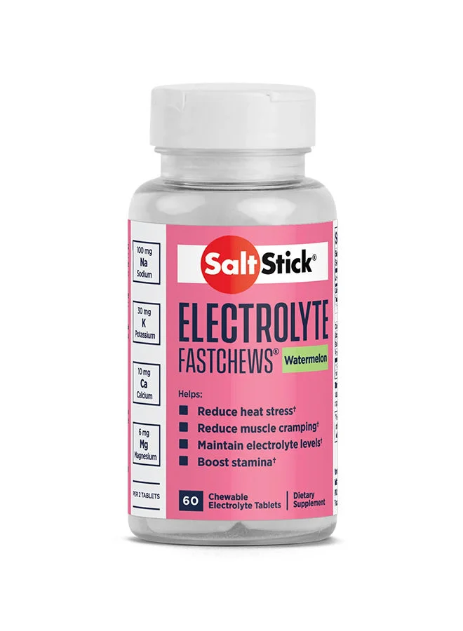 Electrolyte FastChews Watermelon Flavor Chewable Tablets for Sports Nutrition and Hydration (60 Count) 9e9f5