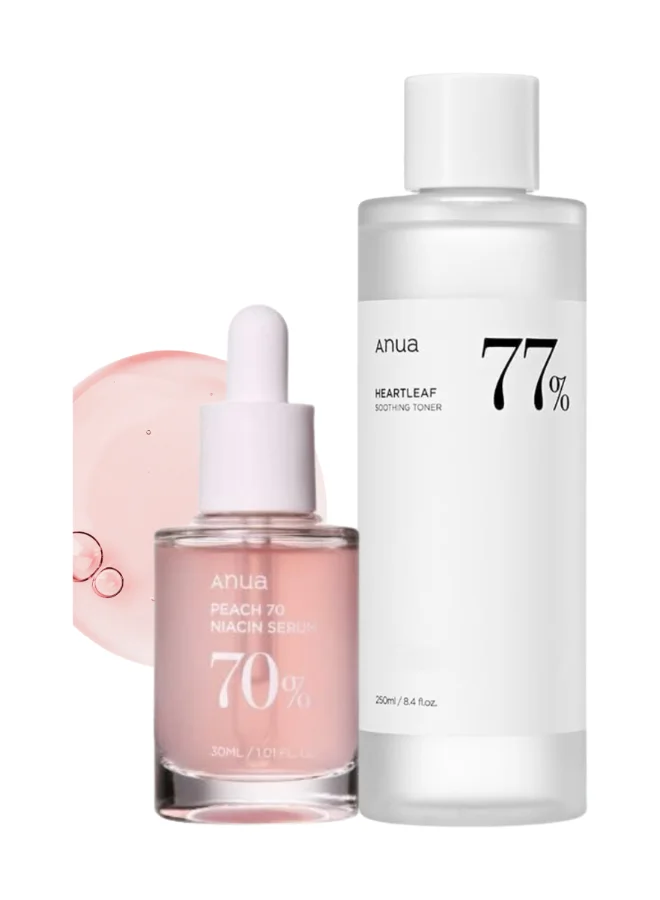 Anua Heartleaf 77% Soothing Toner and Niacinamide Serum Set (280 mL) ejyl5