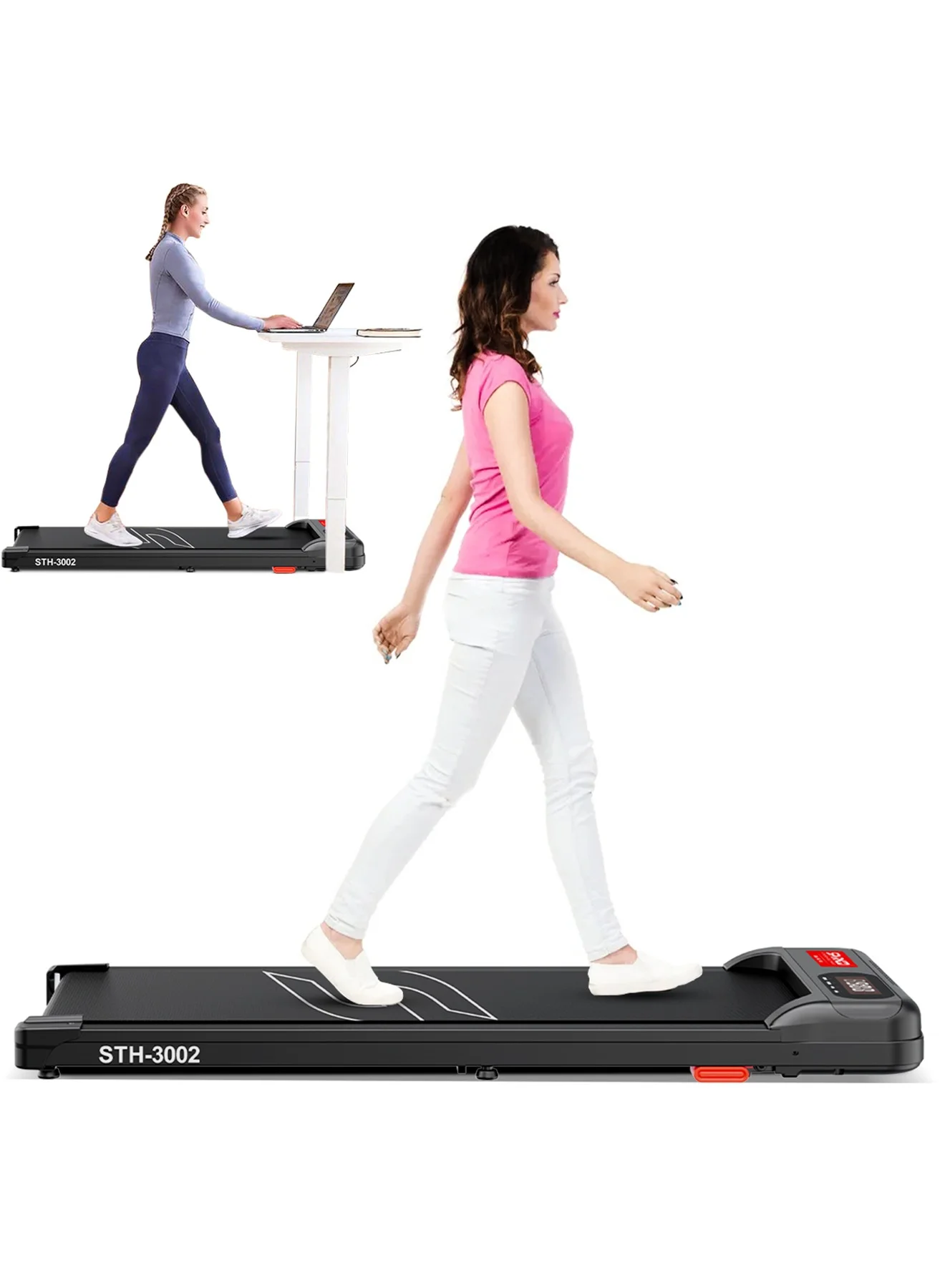 Sparnod Fitness Walking Pad Treadmill Compact Ultra-Slim Motorized Home Exercise Equipment (100 kg Capacity) 72vz1
