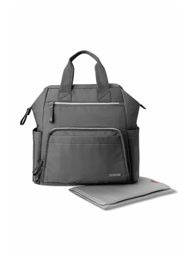 Premium Diaper Bag Backpack Large Capacity Travel Organizer with Changing Pad and Stroller Attachments (Charcoal) vrn1o