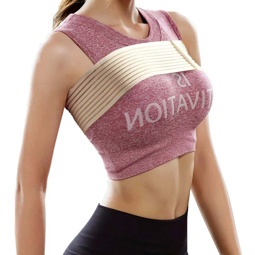 Luwint Breast Compression Band Post-Surgical Stabilizer Support Strap (Beige, One Size) ub1og