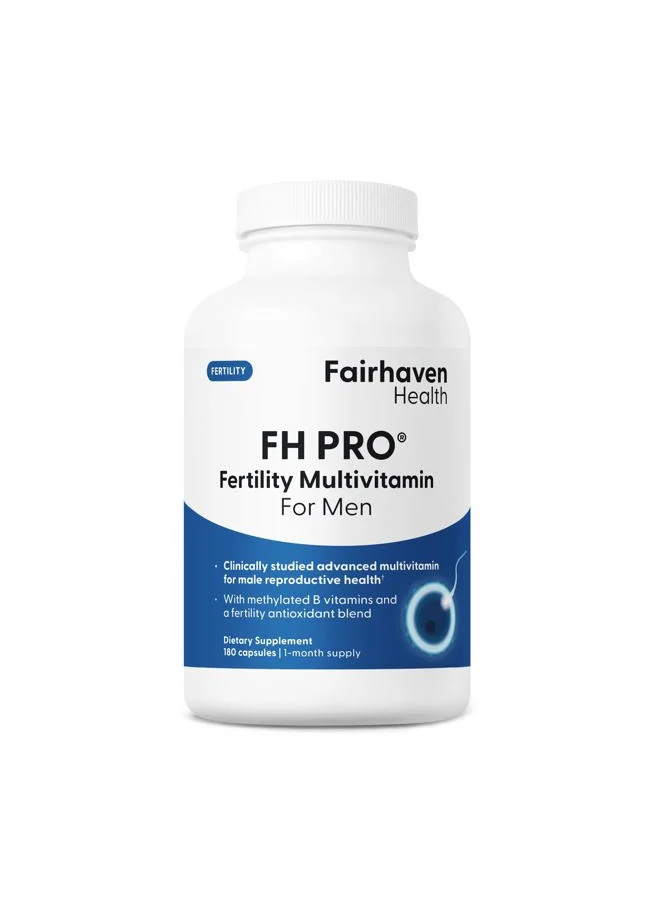 Fairhaven Health Pro Fertility Support Supplement for Men (Premium Pre-Conception Formula, 180 Capsules) z9mej