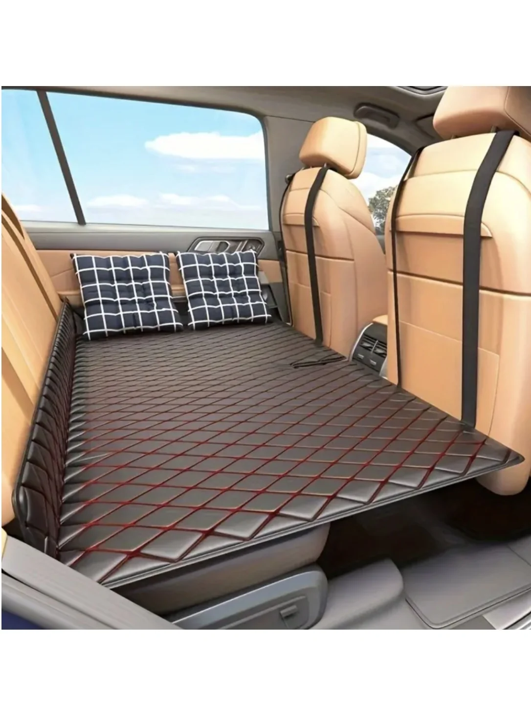 Nakhl Non-Inflatable Car Bed Mattress (Folding Portable Back Seat Bed, 128cm x 80cm) for SUV and Truck Travel sdxuv