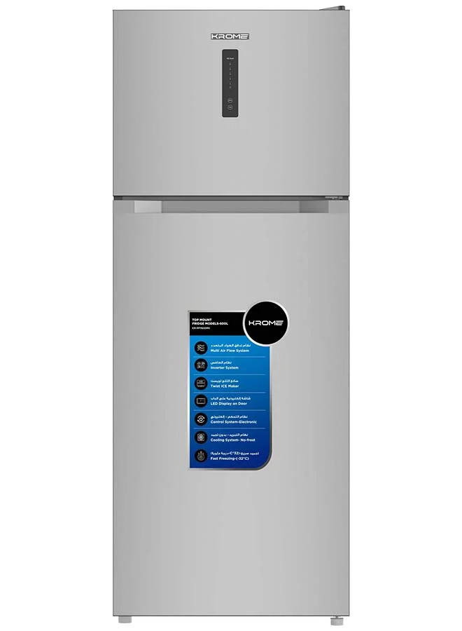 Krome Inverter Double Door Refrigerator with Total No Frost and Multi Air Flow (Silver, 600L) 83kza